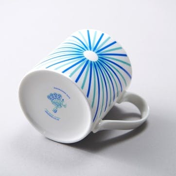 Mug, H9 x D8.5cm, Jo Deakin LTD, Burst, blue/turquoise