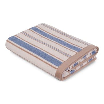 Shoreham Stripe Bath Sheet, Meadow Blue