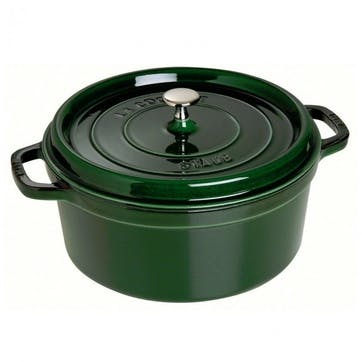 Cast Iron Round Cocotte, Basil