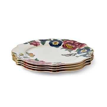 Creatures of Curiosity Set of 4 Plates D27cm, Multi