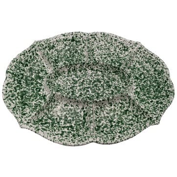 Splatter Serving Platter 45cm, Green