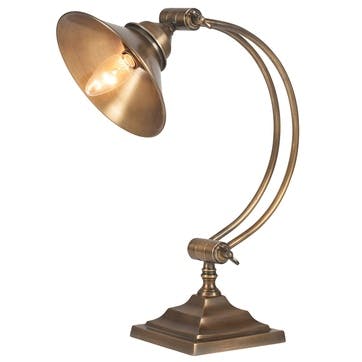 Henrietta Task Table Lamp; Antique Brass