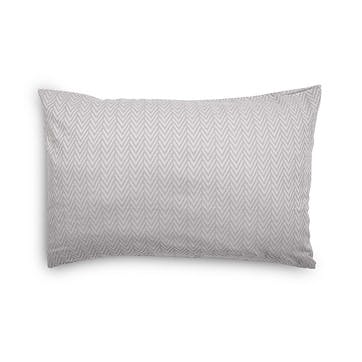 Herringbone Standard Pillowcase, Grey