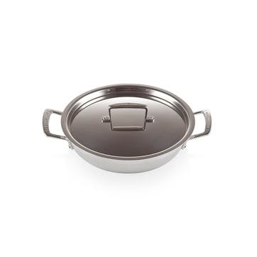 3-Ply Stainless Steel Shallow Casserole - 24cm