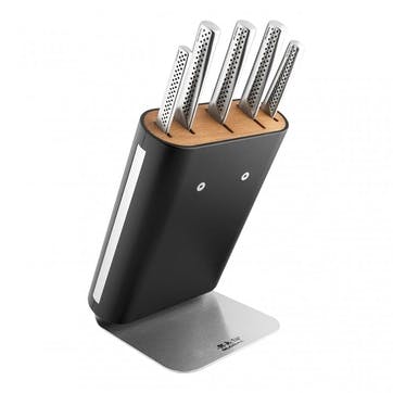 Ukon 6 Piece Knife Block Set , Silver