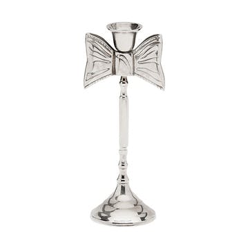 Lady Bow Candle Holder H22cm, Silver