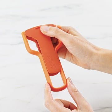 SafeStore, Peeler with Blade Guard, Julienne Peeler, Orange