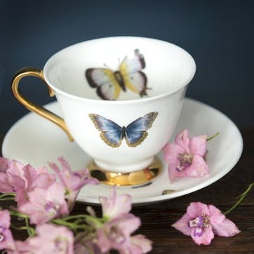 Urban Nature Butterflies Tea Cup & Saucer