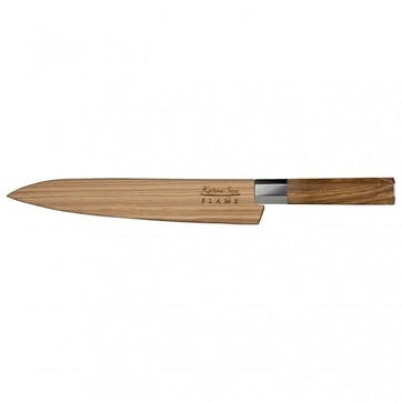 Flame Carving Knife 20cm, Olive Wood