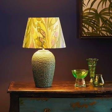 Pooky, Cowrie Table Lamp, in Blue Ceramic