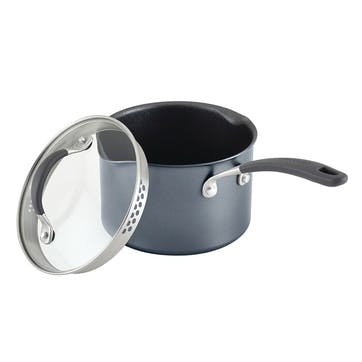 A1 Non-Stick  Straining Saucepan 18cm, Grey