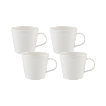 Pure Mugs Set of 4 400ml, White