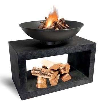 Outdoor Fireball & Rectangle Console, Granite