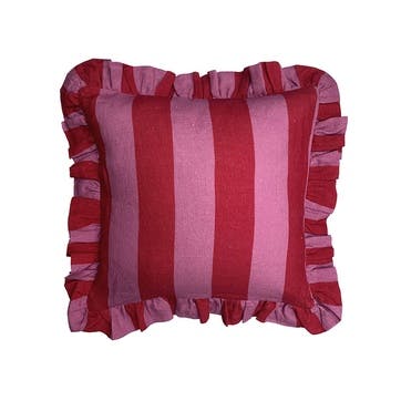 Wide Stripe Cushion 45 x 45cm, Cerise/Fuchsia