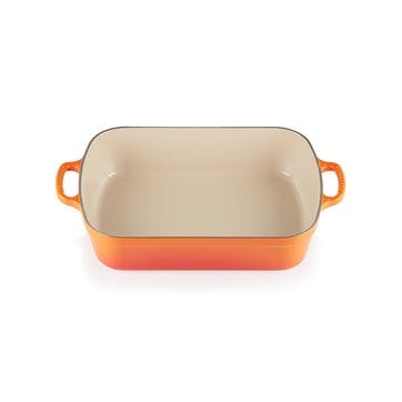 Cast Iron Rectangular Roaster, 33cm, Volcanic