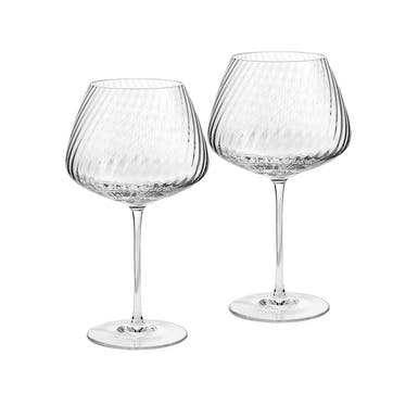 Vera Wang Swirl Set of 2 Red Wine Glasses 690ml, Clear