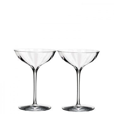 Elegance Optic Champagne Coupe, Set of 2