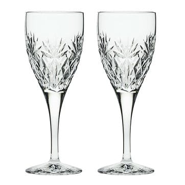 Kintyre Set of 2 Wine Glasses 280ml, Clear