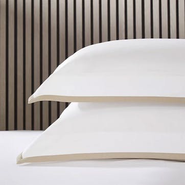Somerton Oxford Pillowcase Standard, White/Natural
