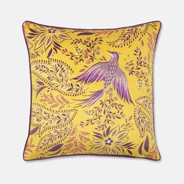 Bird of Paradise Cushion 50 x 50cm, Saffron