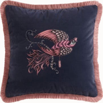 Square cushion, Emma J Shipley, Audubon, pink