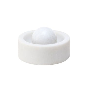 Stone Spice Grinder L12 x W12 x H8cm, White