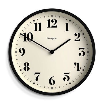 Number Four Wall Clock D30cm, Black