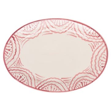 Ondas Serving Platter L36 x W26.5cm, Pink