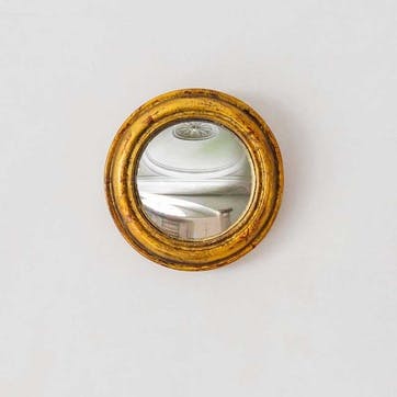 Convex Mirror D14cm, Gold
