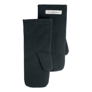 Canvas Oven Mitts, Large, Dark Grey