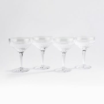 Huxley Set of 4 Coupe Glasses 180ml, Clear