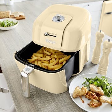 Retro Air Fryer 6L, Cream