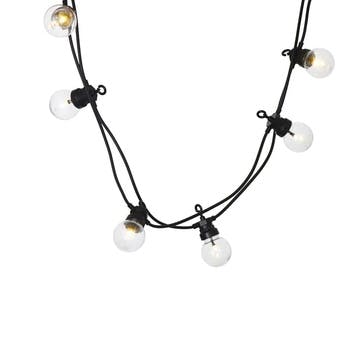 Golf Ball Festoon Lights 8.7m, Black