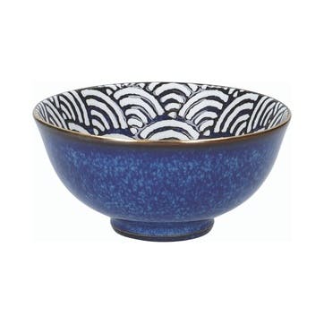 Satori Miso Serving Bowl, Seigaiha Border