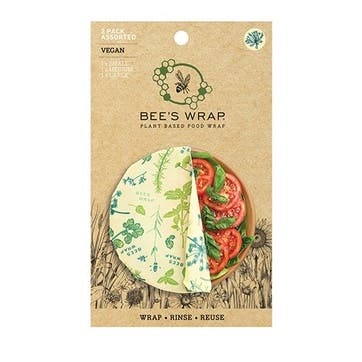 VeganWrap, Assorted 3 Pack, Bee's Wrap, Herb Garden