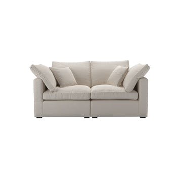 Long Island Slim 2 Seat Sofa  H80cm x W176cm x D102cm, Taupe