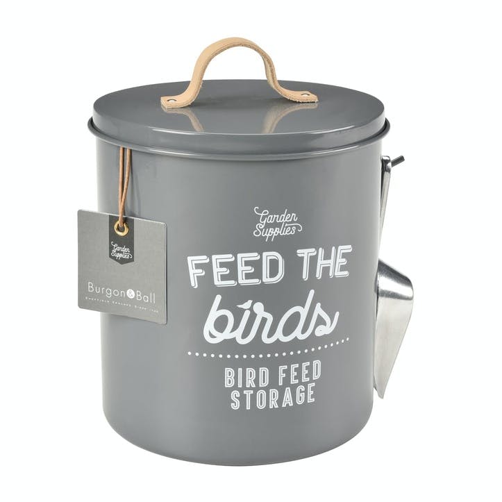 Enamelware Bird Feed Tin, Charcoal
