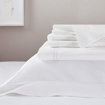 Symons Cord Deep Fitted Sheet, King, White