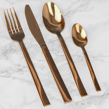 Mikasa Cutlery Set, 16 Piece, Copper