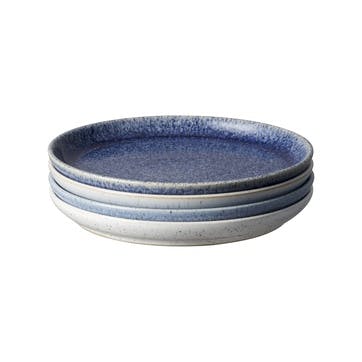 Studio Blue Set of 4 Coupe Plates, D21cm