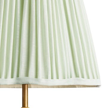 Scalloped Straight Empire Lampshade D35cm, Frosted Mint Linen