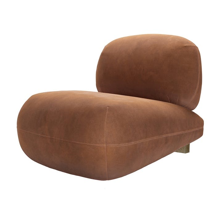 Seattle Accent Chair H75cm x W89cm x D95cm, Cinnamon