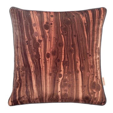 Zebra Velvet Cushion  47 x 47cm, Oak
