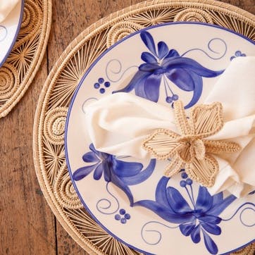 Liliana Ceramic Dinner Plate D28cm, Blue