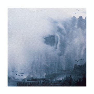 Ethereal Square Signed Print 30 x 30cm, Blue