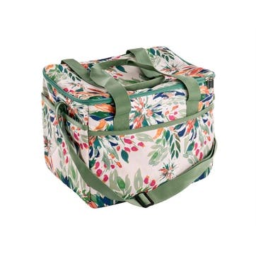 Mediterranean Garden Picnic Cool Bag 24l, Green/Pink