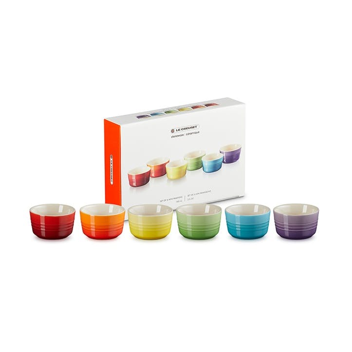 Rainbow Set of 6 Mini Ramekins