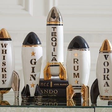 Rocket Rum Decanter, Black & White