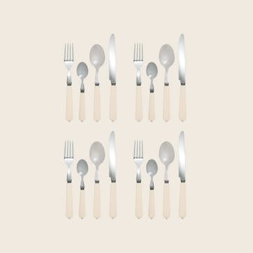 16 piece cutlery set, Oka, Ivory