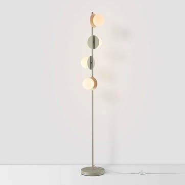 Disk Opal Floor Lamp H167cm, Sand